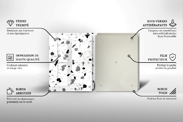 Steklena podloga za rezanje Dekorativna kamenina