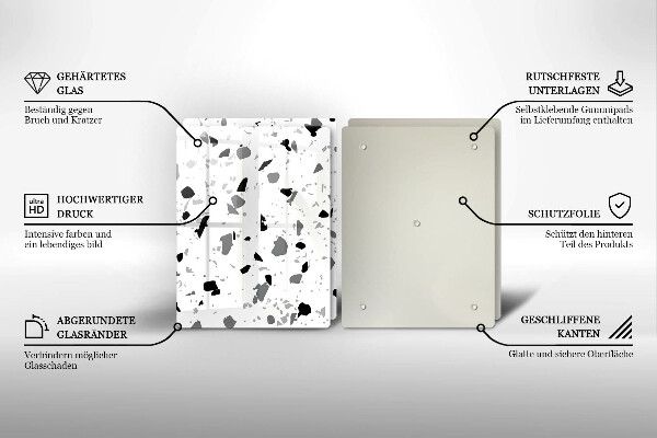 Steklena podloga za rezanje Dekorativna kamenina