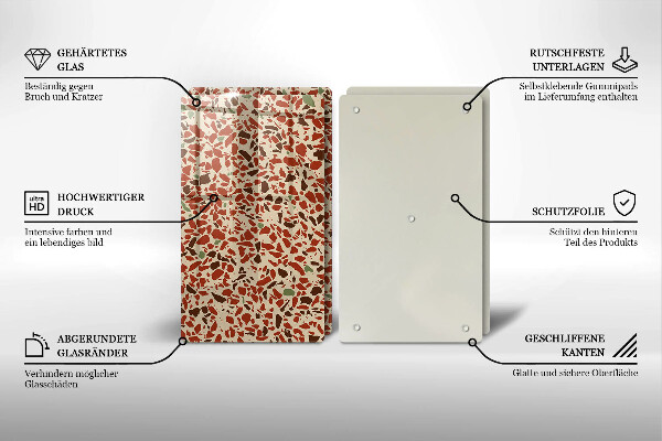 Steklena podloga za rezanje Fina kamenina