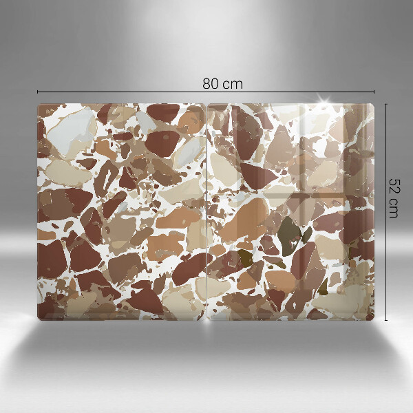 Steklena podloga za rezanje Kamnite dekorativne madeže