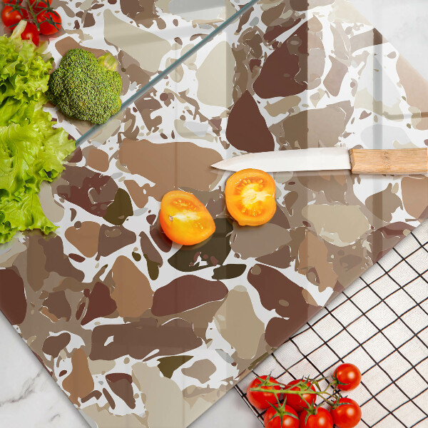 Steklena podloga za rezanje Kamnite dekorativne madeže