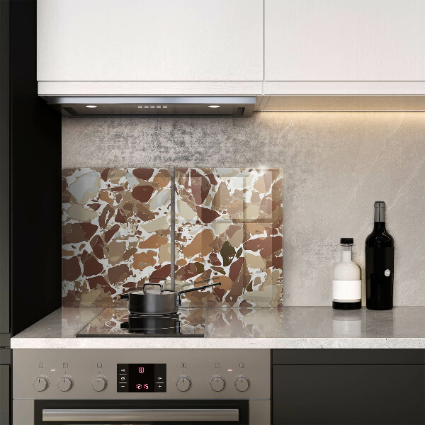 Steklena podloga za rezanje Kamnite dekorativne madeže