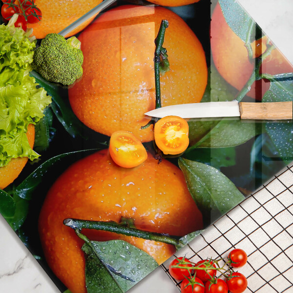 Steklena podloga za rezanje Oranžno sadje