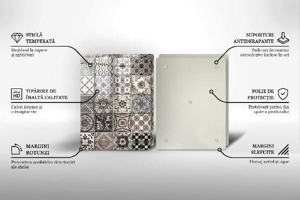 Steklena podloga za rezanje Dekorativne ploščice