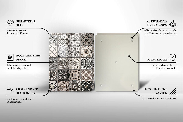 Steklena podloga za rezanje Dekorativne ploščice