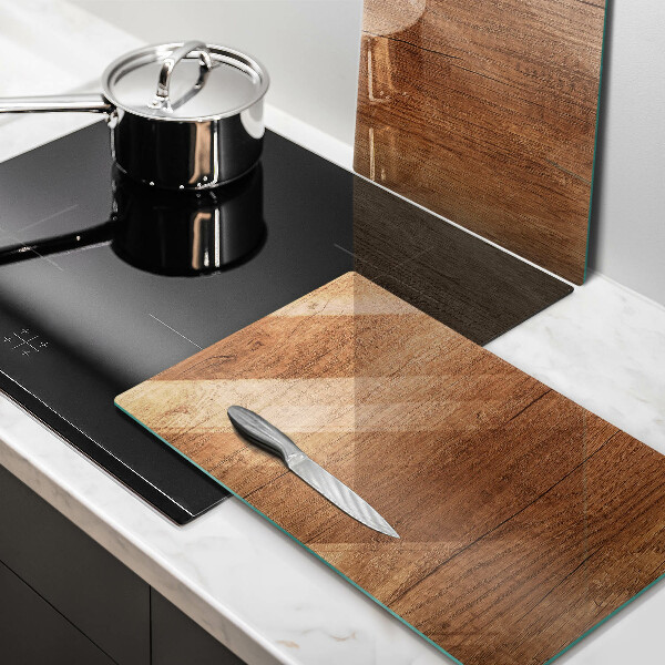 Steklena podloga za rezanje Tekstura lesa