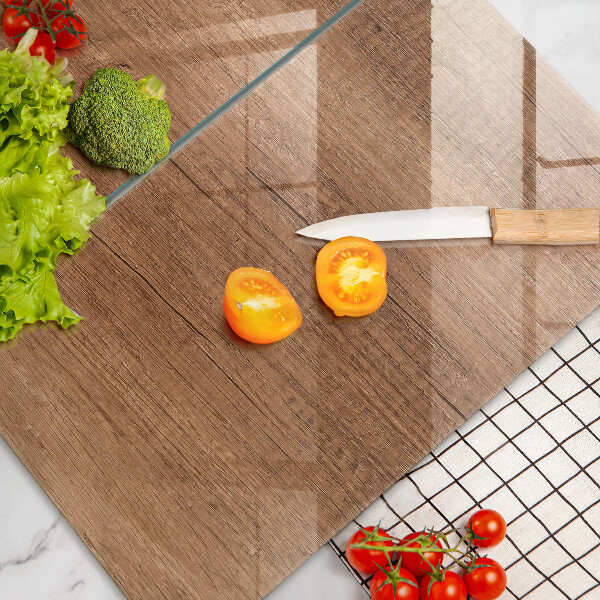 Steklena podloga za rezanje Tekstura lesa