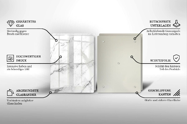 Steklena podloga za rezanje Elegantna tekstura marmorja