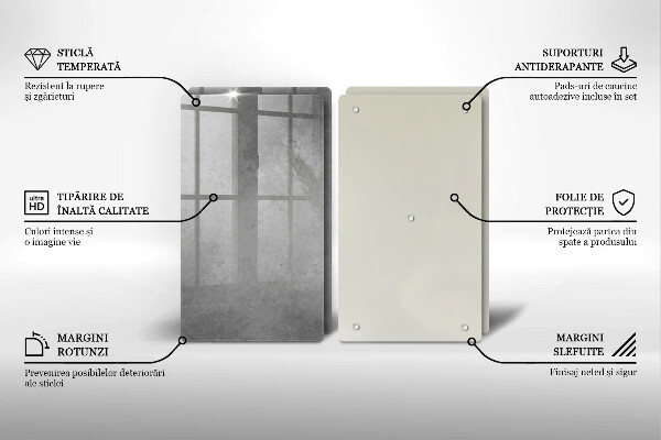Steklena podloga za rezanje Ozadje s teksturo betona