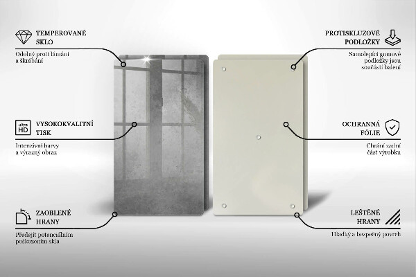 Steklena podloga za rezanje Ozadje s teksturo betona