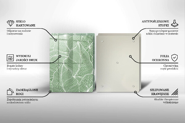 Steklena podloga za rezanje Linearni listi