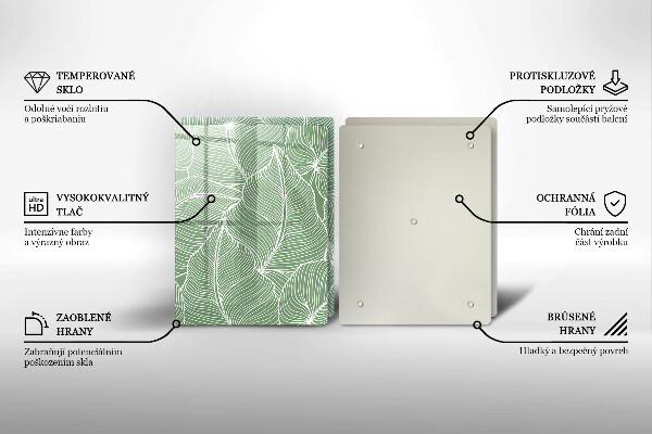 Steklena podloga za rezanje Linearni listi