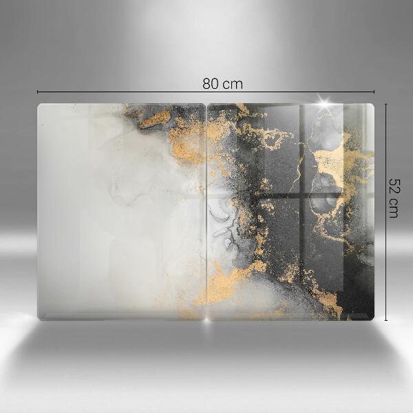 Steklena podloga za rezanje Abstrakcija z zlatom