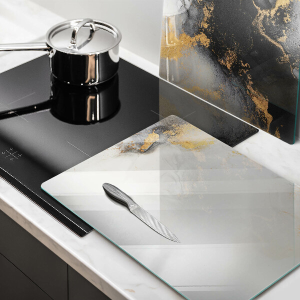 Steklena podloga za rezanje Abstrakcija z zlatom