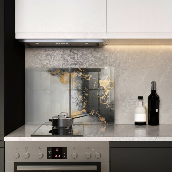 Steklena podloga za rezanje Abstrakcija z zlatom