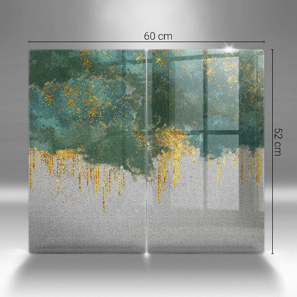 Steklena podloga za rezanje Abstrakcija z zlatom