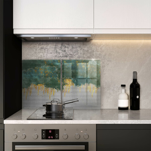 Steklena podloga za rezanje Abstrakcija z zlatom