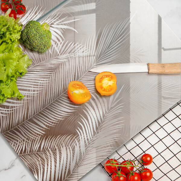 Steklena podloga za rezanje Boho rastlinski listi