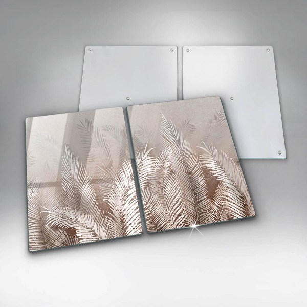 Steklena podloga za rezanje Boho rastlinski listi