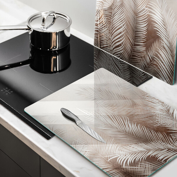 Steklena podloga za rezanje Boho rastlinski listi