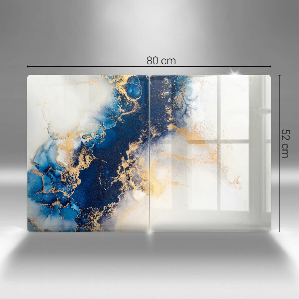 Steklena podloga za rezanje Abstrakcija z modro