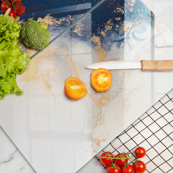 Steklena podloga za rezanje Abstrakcija z modro