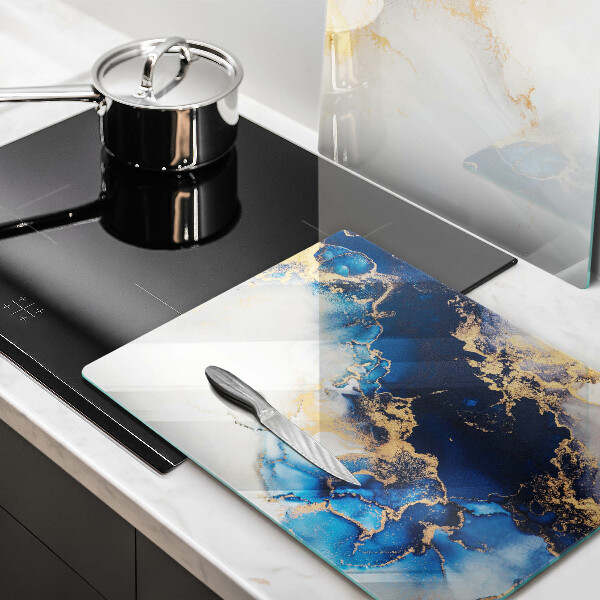 Steklena podloga za rezanje Abstrakcija z modro