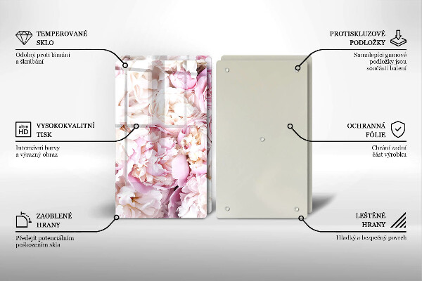 Steklena podloga za rezanje Šopek potonike