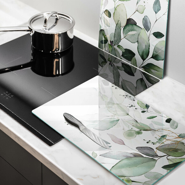 Steklena podloga za rezanje Akvarelne rastline