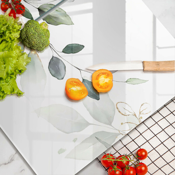 Steklena podloga za rezanje Akvarelni listi