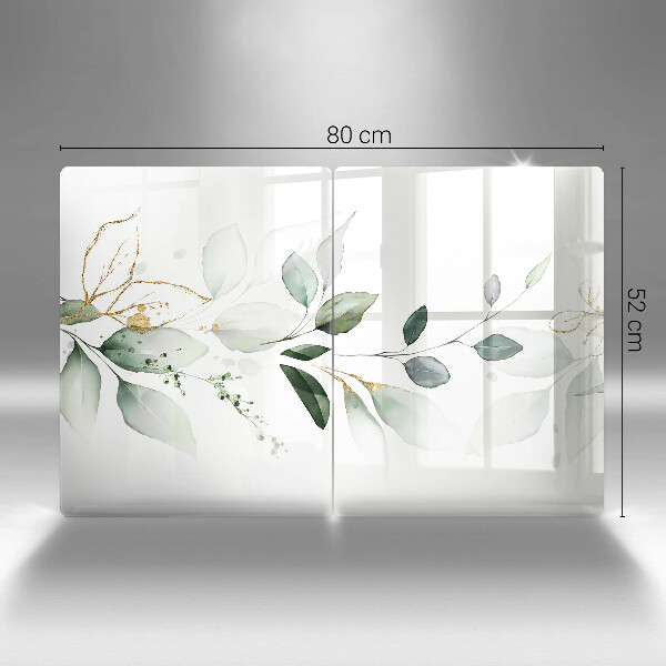 Steklena podloga za rezanje Akvarelni listi