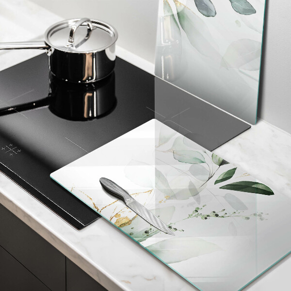 Steklena podloga za rezanje Akvarelni listi