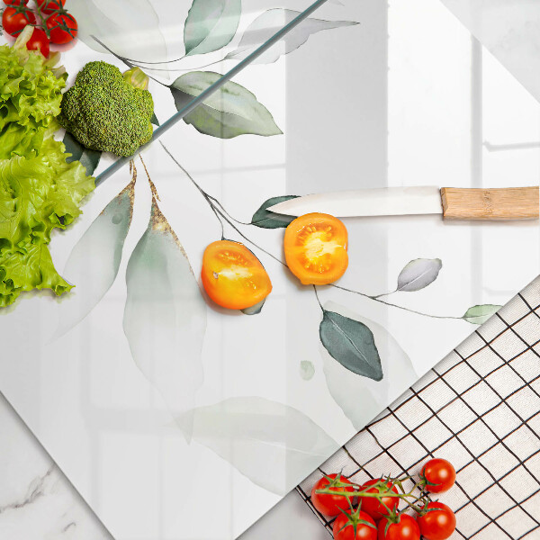 Steklena podloga za rezanje Akvarelni listi