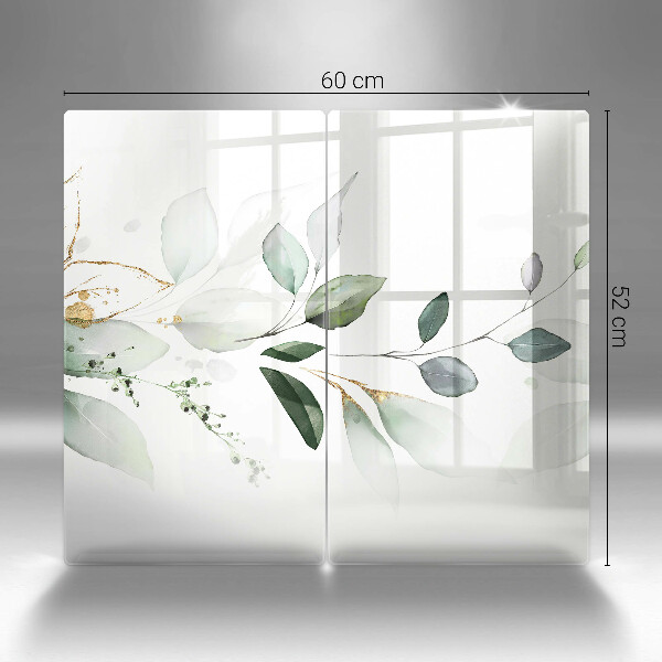 Steklena podloga za rezanje Akvarelni listi