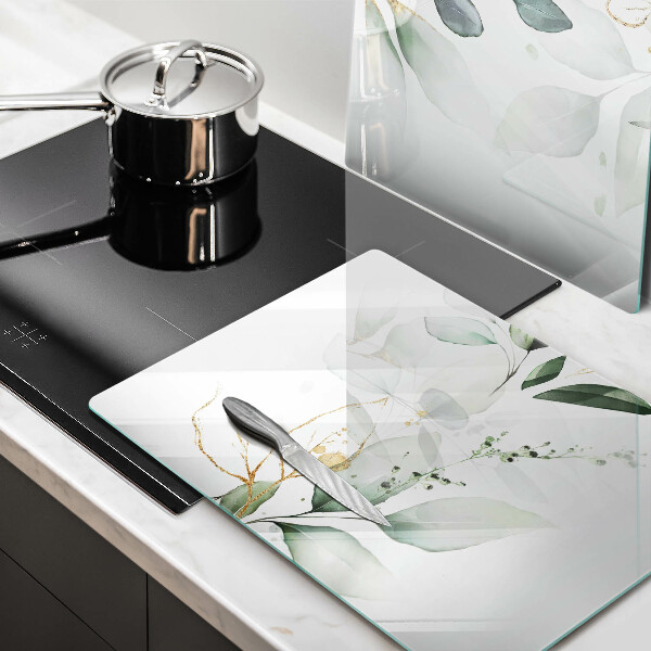 Steklena podloga za rezanje Akvarelni listi