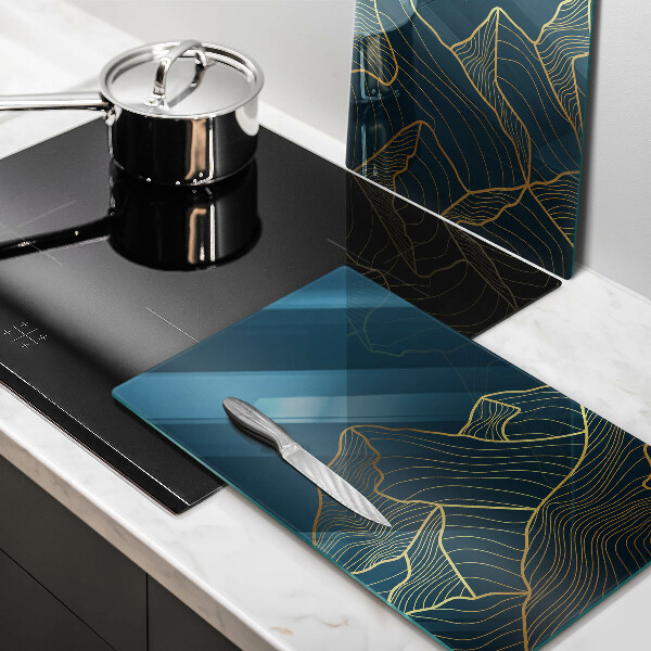 Steklena podloga za rezanje Abstraktne gore