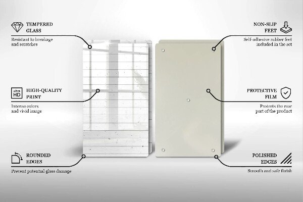 Steklena podloga za rezanje Moderne svetle table