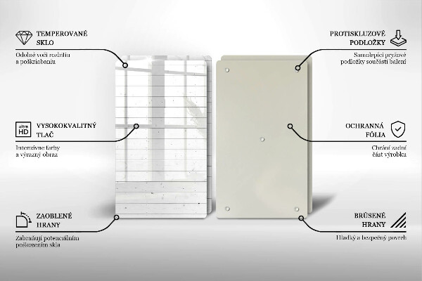 Steklena podloga za rezanje Moderne svetle table