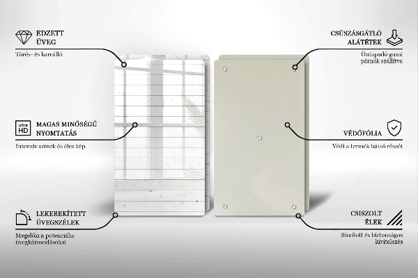 Steklena podloga za rezanje Moderne svetle table