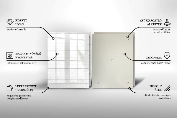 Steklena podloga za rezanje Moderne svetle table