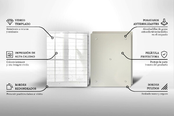 Steklena podloga za rezanje Moderne svetle table