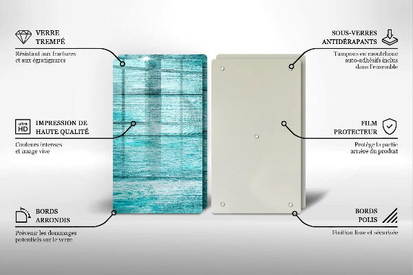 Steklena podloga za rezanje Vintage lesene deske