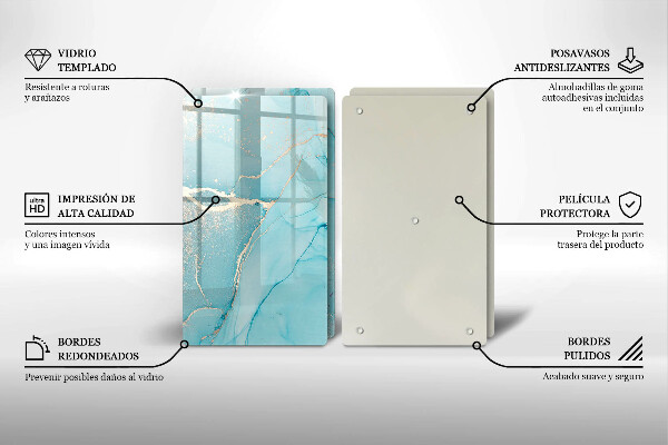 Steklena podloga za rezanje Abstrakcija kamna