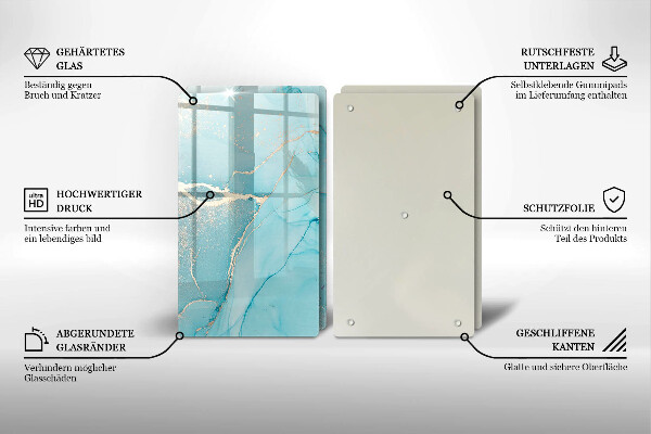 Steklena podloga za rezanje Abstrakcija kamna