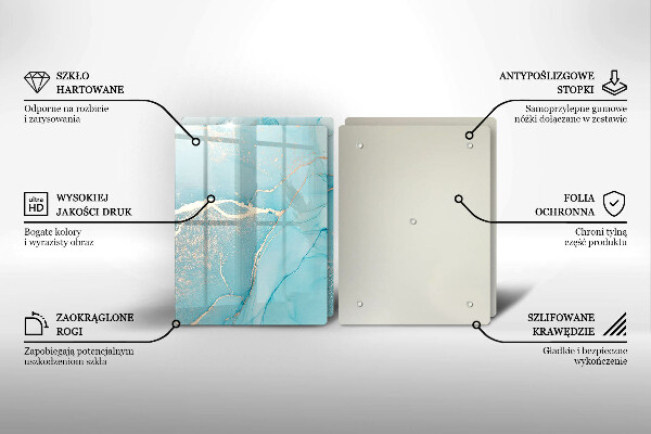 Steklena podloga za rezanje Abstrakcija kamna