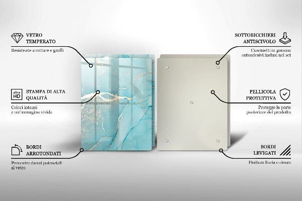 Steklena podloga za rezanje Abstrakcija kamna