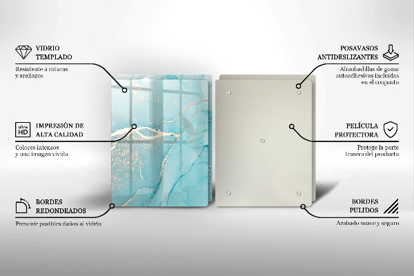 Steklena podloga za rezanje Abstrakcija kamna