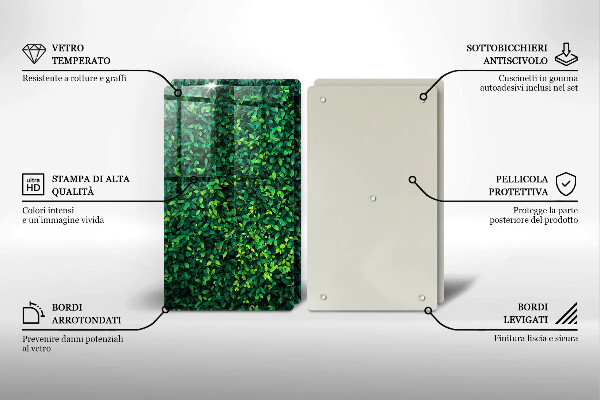 Steklena podloga za rezanje Rastlina z majhnimi listi