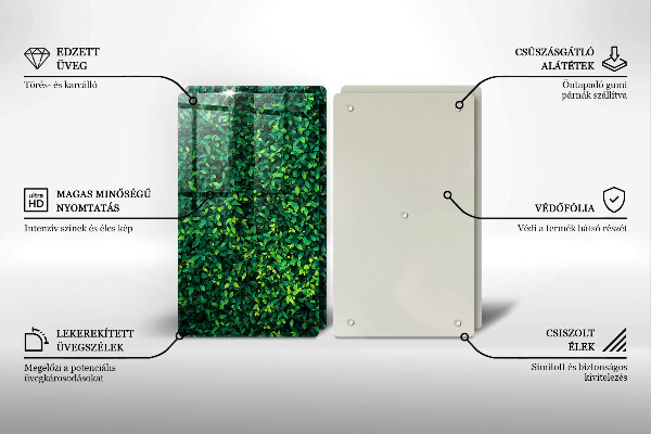 Steklena podloga za rezanje Rastlina z majhnimi listi