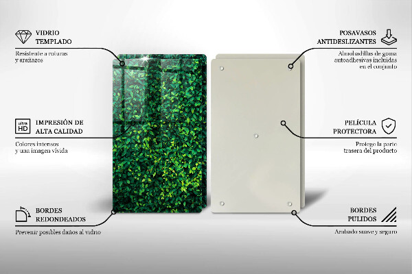 Steklena podloga za rezanje Rastlina z majhnimi listi